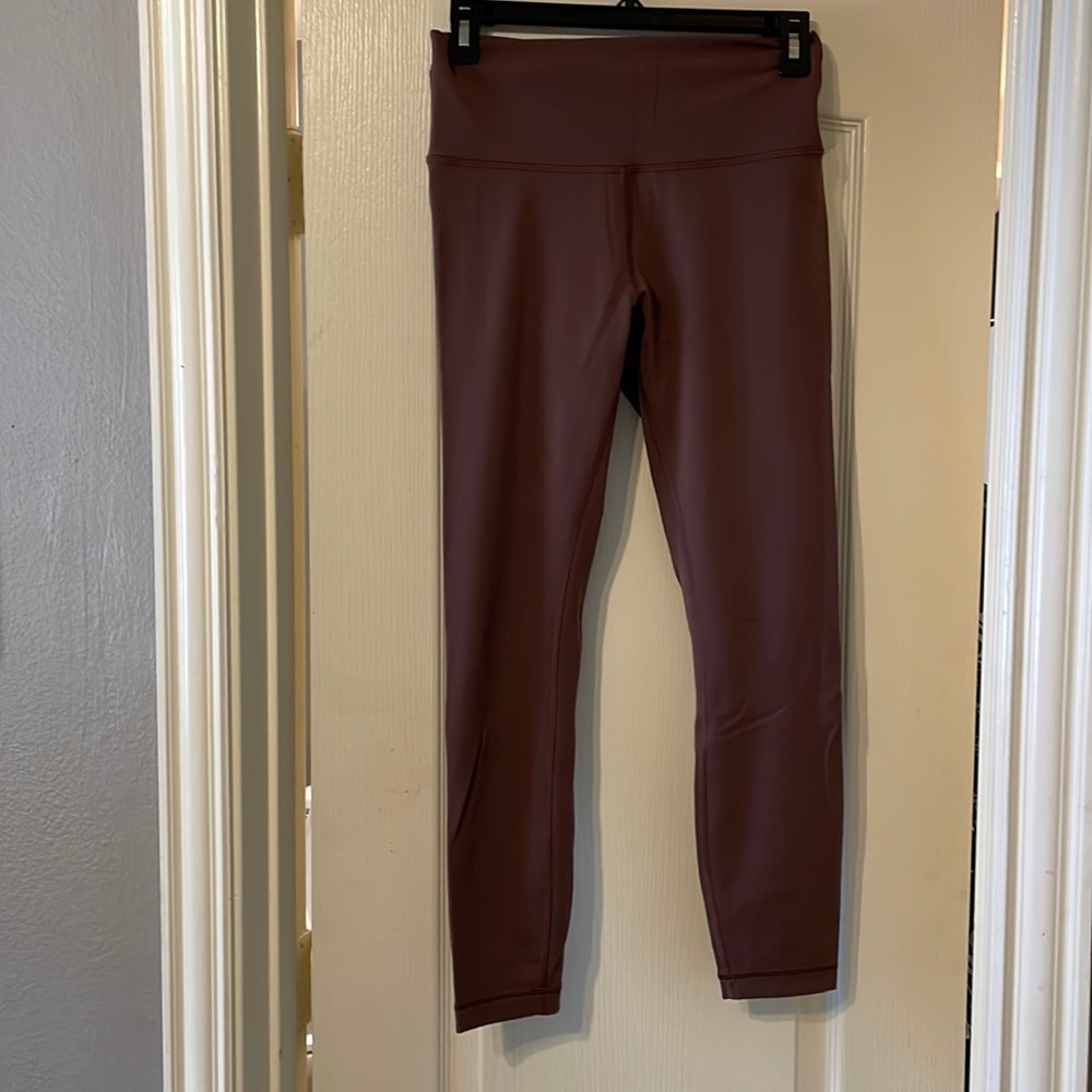 Lululemon wunder train pant25in, size 8, red brick, only worn once